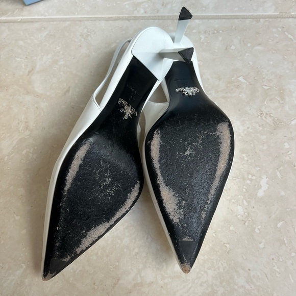 PRADA White Slingback Pumps - Picture 10 of 16